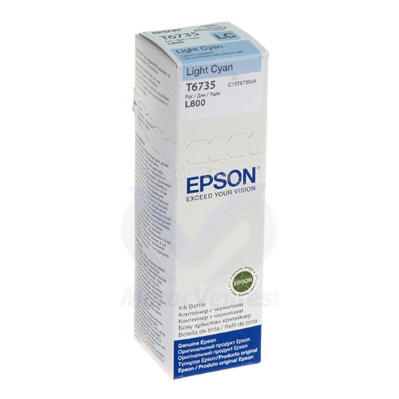 Epson T6735 Light Cyan ink bottle 70ml pour L800 C13T67354A